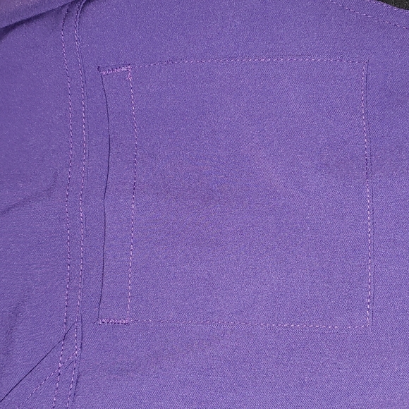 EUC x4 Ave Medical Purple and Black Scrub Tops Pocket - Picture 3 of 4